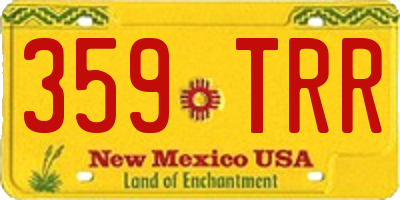 NM license plate 359TRR