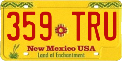 NM license plate 359TRU