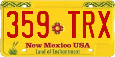 NM license plate 359TRX