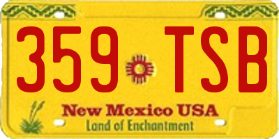 NM license plate 359TSB