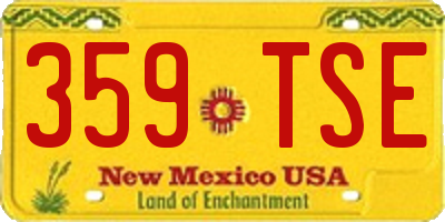 NM license plate 359TSE