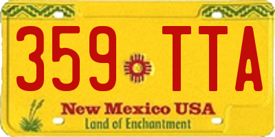 NM license plate 359TTA