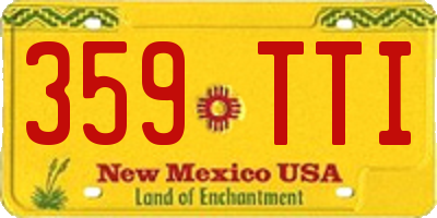 NM license plate 359TTI