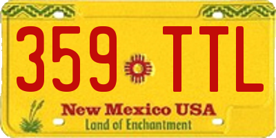 NM license plate 359TTL