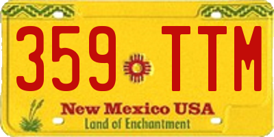 NM license plate 359TTM