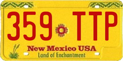 NM license plate 359TTP