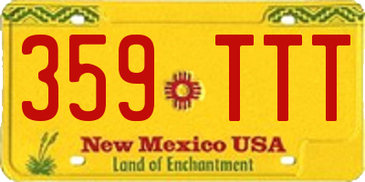 NM license plate 359TTT