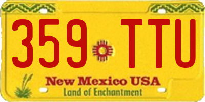 NM license plate 359TTU