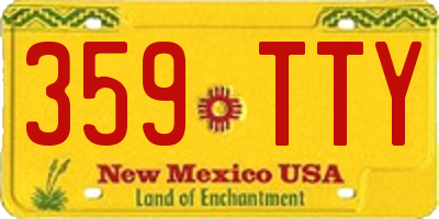 NM license plate 359TTY