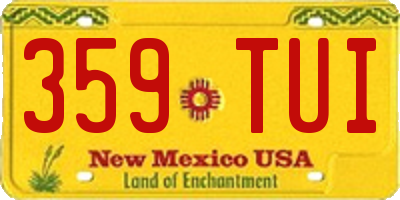 NM license plate 359TUI