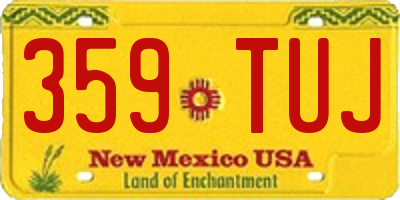 NM license plate 359TUJ