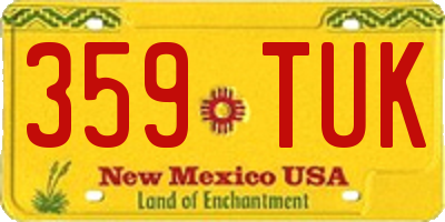 NM license plate 359TUK