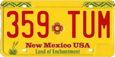 NM license plate 359TUM