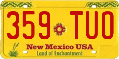 NM license plate 359TUO