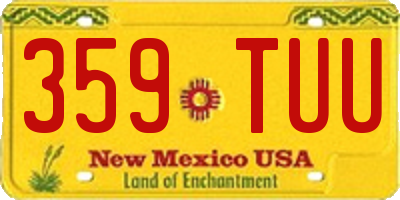 NM license plate 359TUU