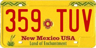 NM license plate 359TUV