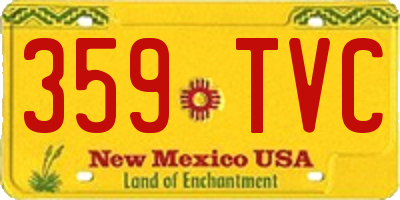 NM license plate 359TVC