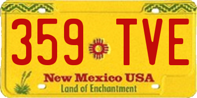 NM license plate 359TVE