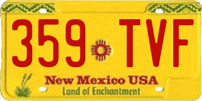 NM license plate 359TVF