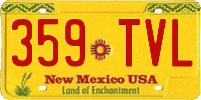 NM license plate 359TVL