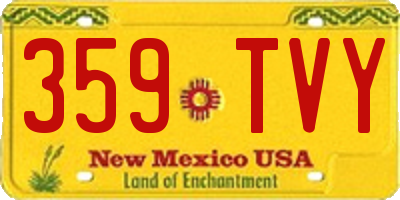 NM license plate 359TVY