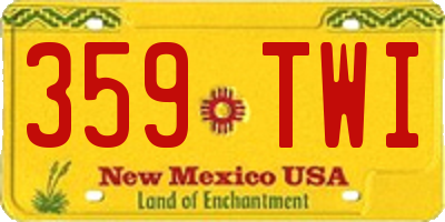 NM license plate 359TWI