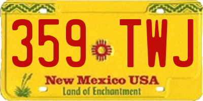 NM license plate 359TWJ