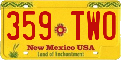 NM license plate 359TWO