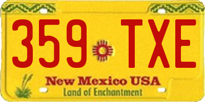 NM license plate 359TXE