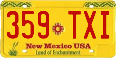 NM license plate 359TXI