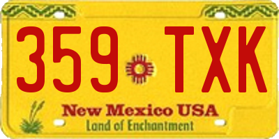 NM license plate 359TXK