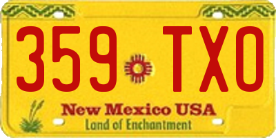 NM license plate 359TXO