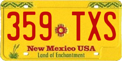 NM license plate 359TXS