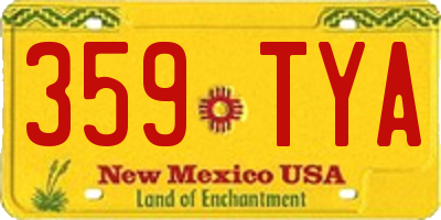 NM license plate 359TYA
