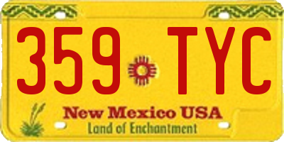NM license plate 359TYC