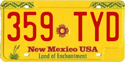 NM license plate 359TYD