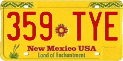 NM license plate 359TYE