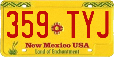 NM license plate 359TYJ