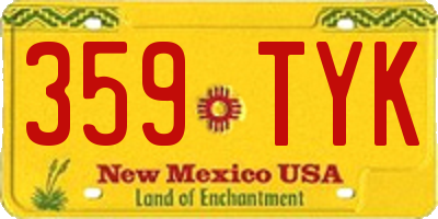NM license plate 359TYK