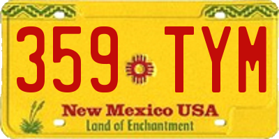 NM license plate 359TYM