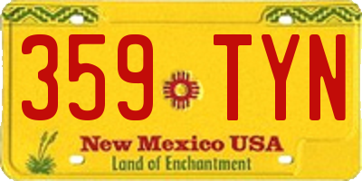 NM license plate 359TYN
