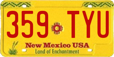 NM license plate 359TYU