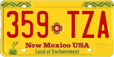 NM license plate 359TZA