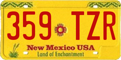 NM license plate 359TZR