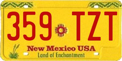 NM license plate 359TZT