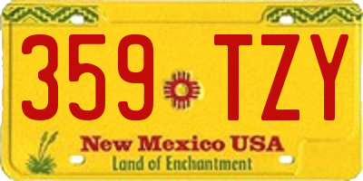 NM license plate 359TZY