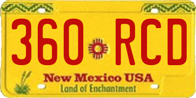 NM license plate 360RCD