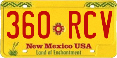 NM license plate 360RCV