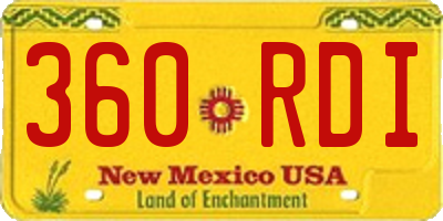 NM license plate 360RDI