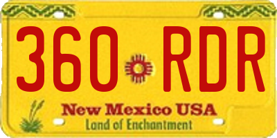 NM license plate 360RDR